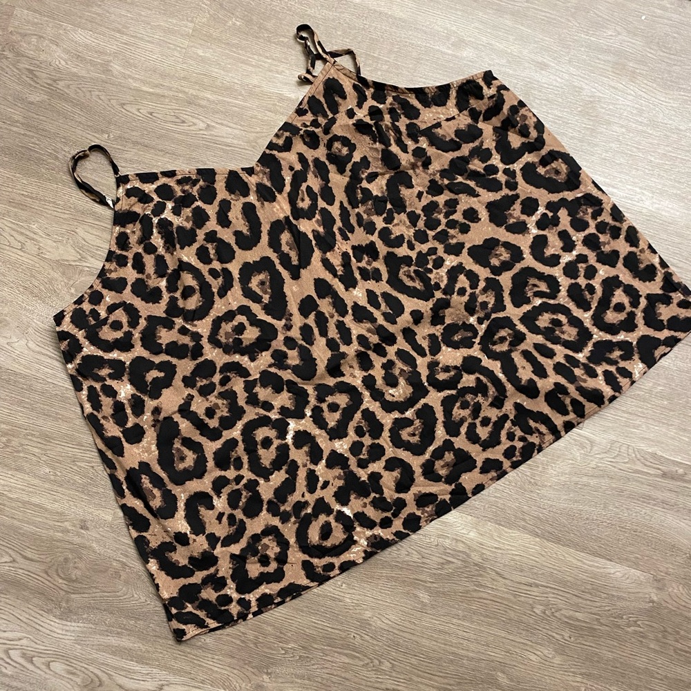 nwt cheetah/leopard print tank 3xl